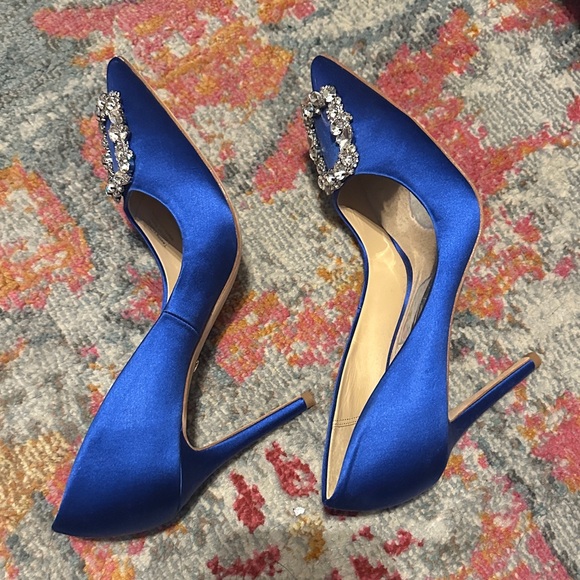 Badgley Mischka Cher Crystal Embellished Pump in Electric Blue - Picture 5 of 7